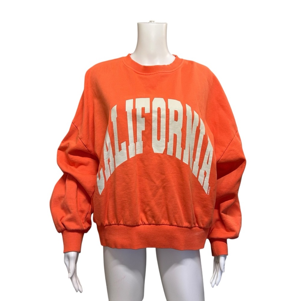 GARCIA Orange California Graphic Crewneck Sweatshirt Cotton Size L